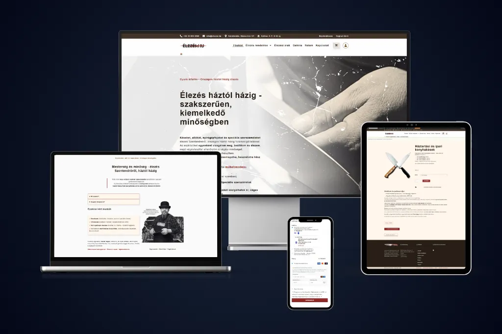 élezés szolgáltatás online felülete több eszközön