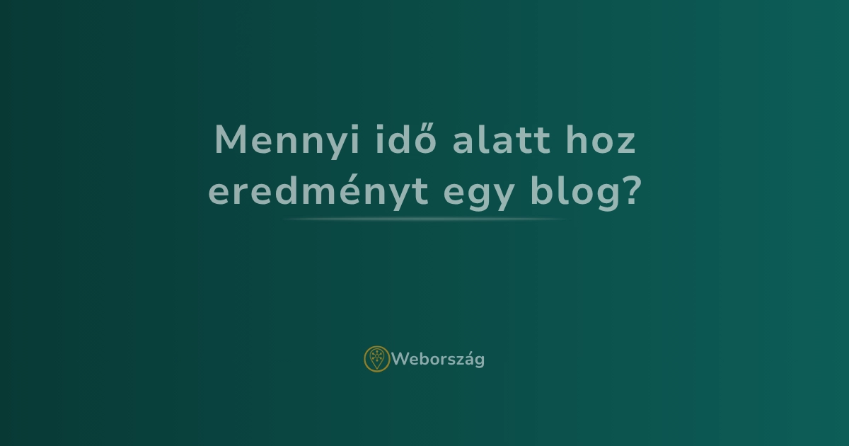 Egy blog sikerének időbeli alakulása