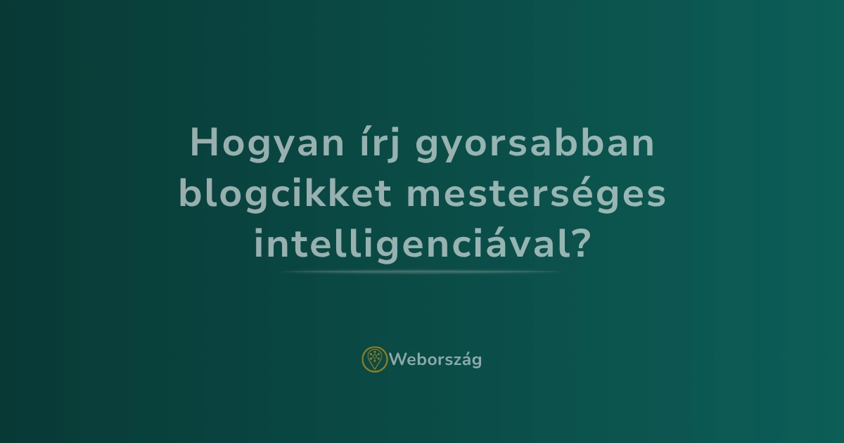 Mesterséges intelligencia által segített blogírás folyamata