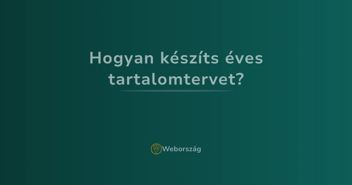 Éves tartalomtervezés lépései
