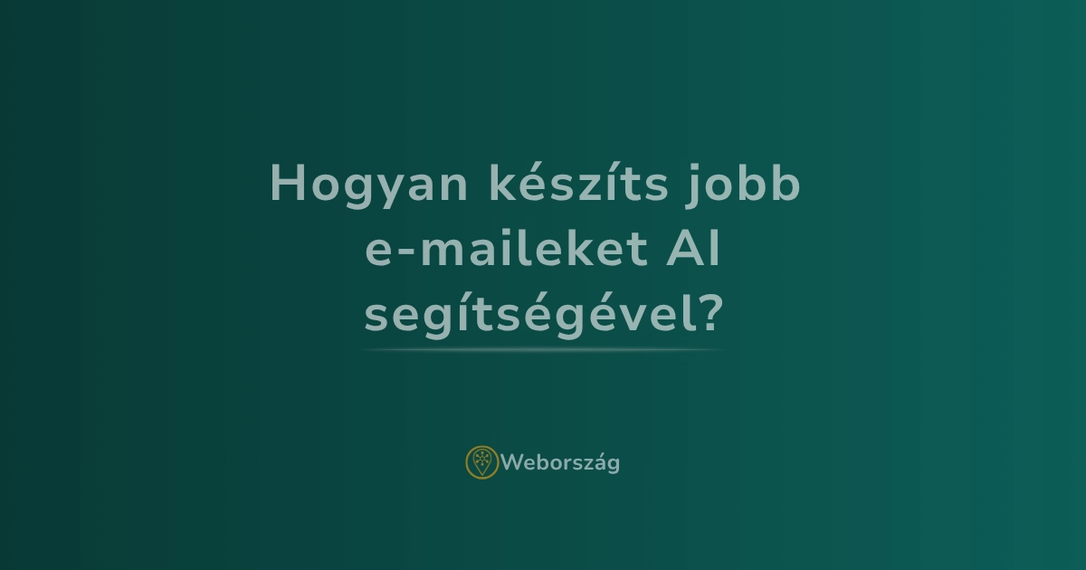 AI segíti az e-mail írást