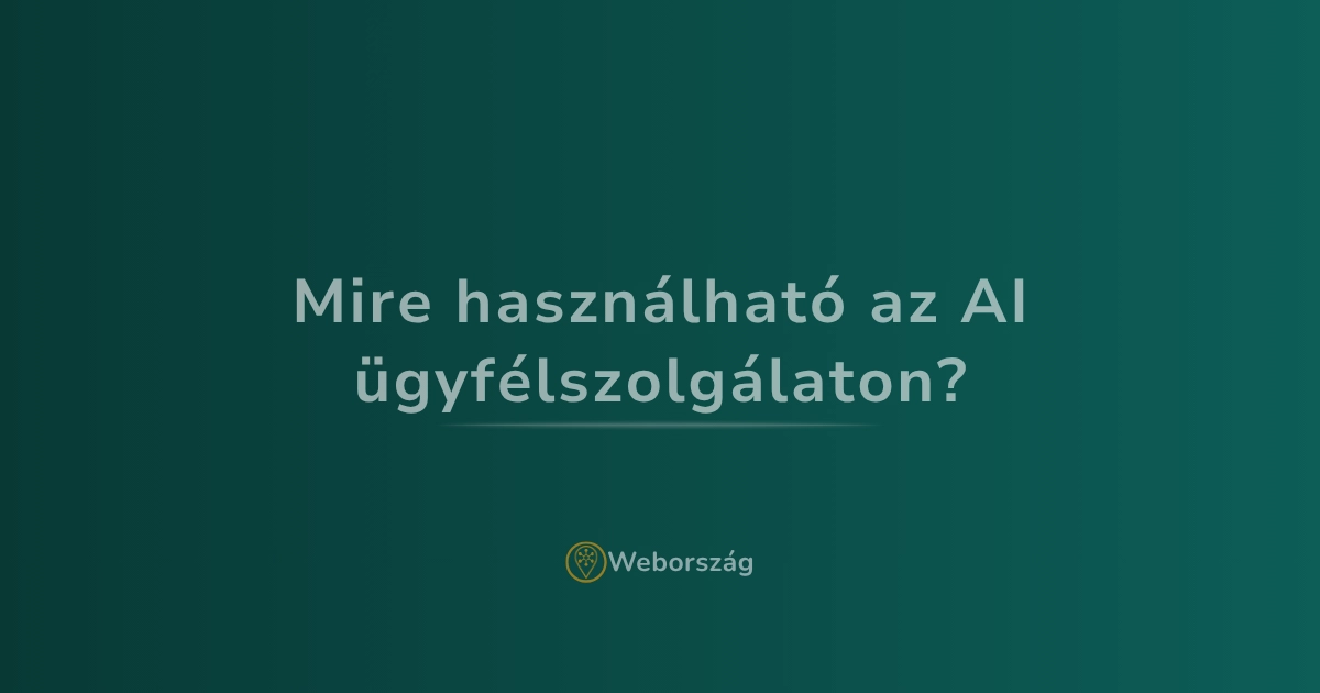 AI chatbot kommunikál egy ügyféllel